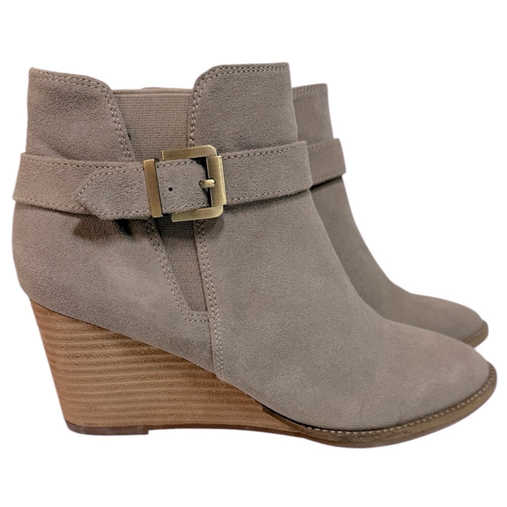 Blondo Natalia Suede Waterproof Ankle Boot Bootie Tan Size 9.5
